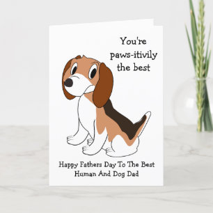 Beagle Dog Persoonlijke Vaderdag Kaart