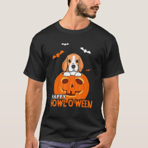 Beagle Dog Pumpkin Halloween Costume Jack O Lanter T-shirt