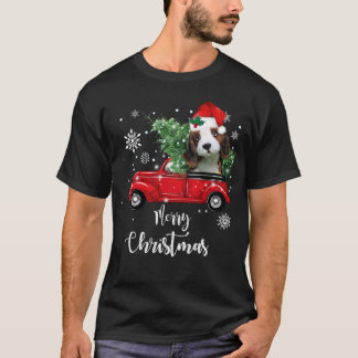 Beagle Dog Puppy Ride Rode Vrachtwagen Kerstmis Py T-shirt