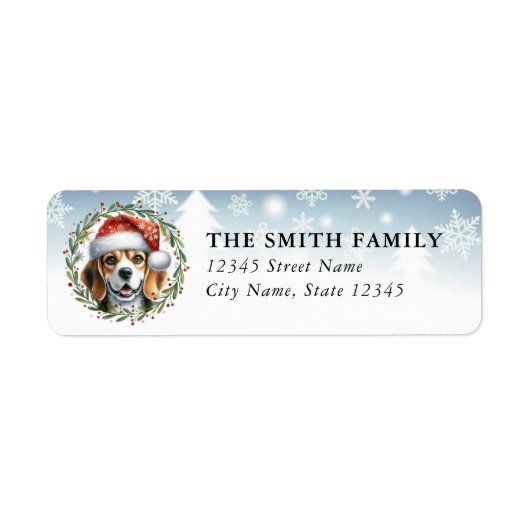 Beagle Dog Return Address Labels (Voorkant)