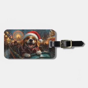 Beagle Dog Roller Onderzetter Kerst Bagagelabel