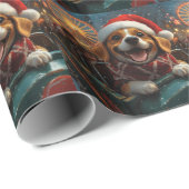 Beagle Dog Roller Onderzetter Kerst Cadeaupapier (Rol Hoek)