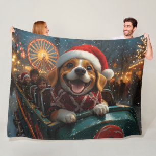 Beagle Dog Roller Onderzetter Kerst Fleece Deken