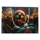 Beagle Dog Roller Onderzetter Kerst Groot Cadeauzakje (Achterkant)