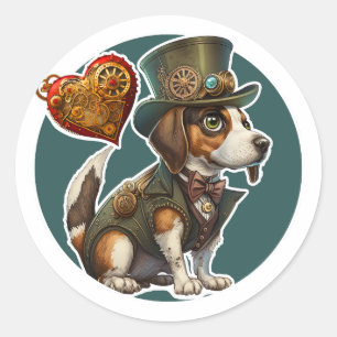 Beagle Dog Ronde Sticker