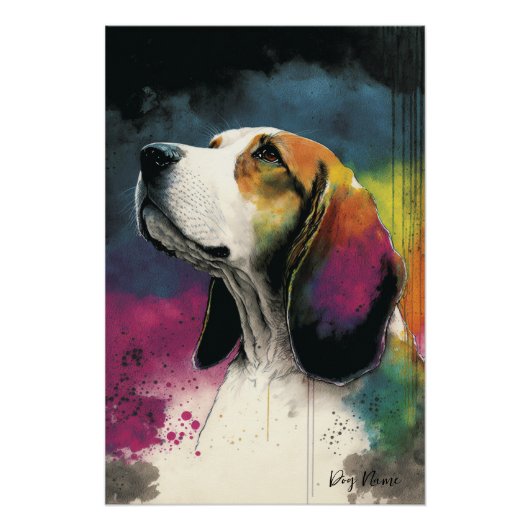 Beagle Dog - Samenstelling 001 Perfect Poster (Voorkant)