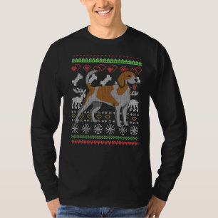 Beagle Dog Santa Claus Ugly kerstpattern X Ma T-shirt