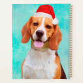 Beagle Dog Santa Hat Portret Planner (Achterkant)