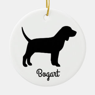 Beagle Dog Silhouette Keramisch Ornament