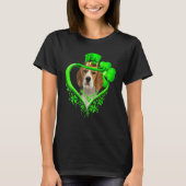 Beagle Dog St Patricks Day Lover Irish Shamrock T-shirt (Voorkant)