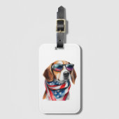 Beagle Dog Sublimatie Waterverf Bagagelabel (Voorkant (verticaal))