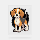 Beagle Dog T-shirt Acryl Bord (Voorkant)