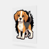 Beagle Dog T-shirt Acryl Bord (Hoek)