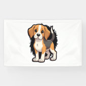 Beagle Dog T-shirt Spandoek (Horizontaal)
