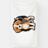 Beagle Dog T-shirt Spandoek (Verticaal)