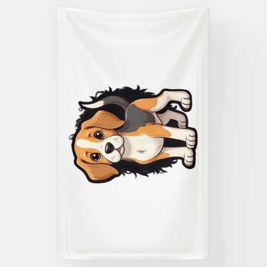 Beagle Dog T-shirt Spandoek (Verticaal)