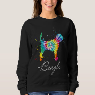 Beagle Dog Tie Dye Rainbow Dog mam Love Trui