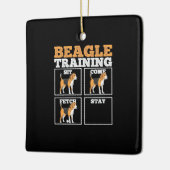 Beagle Dog Training Dog Keramisch Ornament (Links)