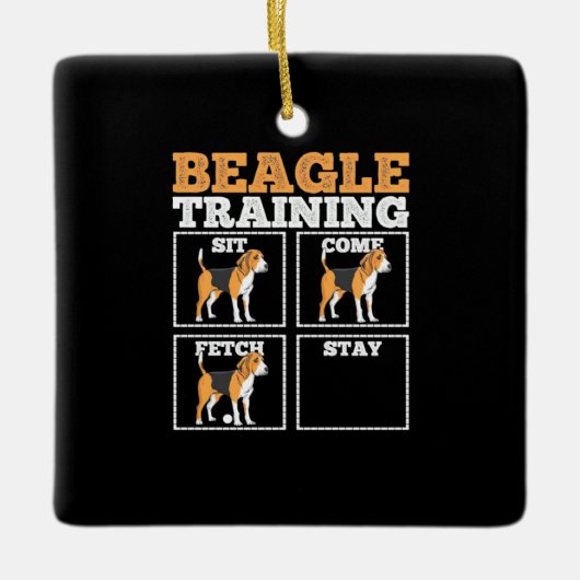 Beagle Dog Training Dog Keramisch Ornament (Voorkant)