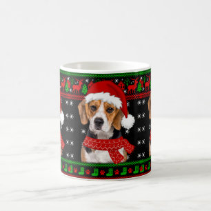 Beagle Dog Ugly Sweater Kerstpuppy Hondenliefhebbe Koffiemok
