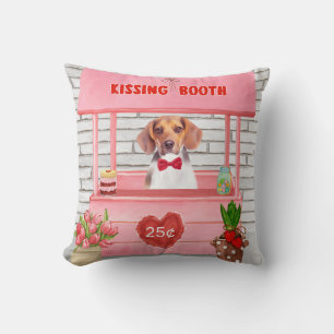 Beagle Dog Valentijnsdag Kissing Booth Kussen