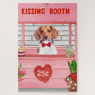 Beagle Dog Valentijnsdag Kissing Booth Legpuzzel