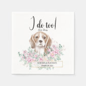 Beagle Dog Wedding Cocktail Napkins Servet (Voorkant)