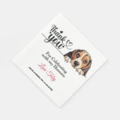 Beagle Dog Wedding Cocktail Servet (Hoek)