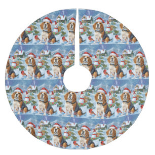 Beagle Dog Winter Wonderland Kerstvreugde Kerstboom Rok
