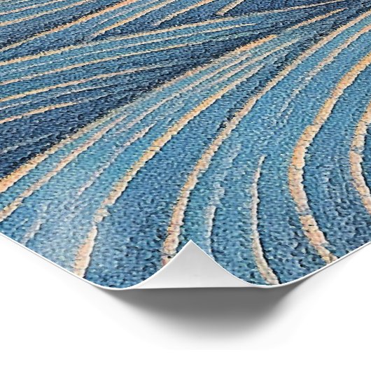 Beagle dog with starry sky and water 002 perfect poster (Hoek)