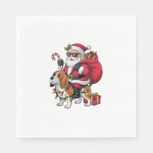 Beagle Dog Xmas Verlichting Santa Riding Beagle Ch Servet