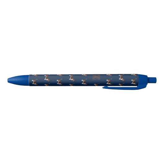 Beagle Dogs Pattern Monogrammed Pen (Bodem)