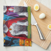 Beagle Dogs Pumpkin Halloween Grappig Theedoek (Quarter Fold)