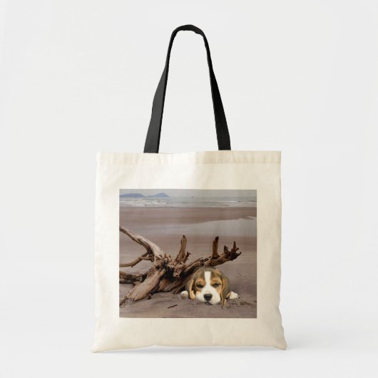 Beagle Driftwood Canvas tas (Voorkant)