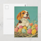 Beagle  Easter Briefkaart (Voorkant / Achterkant)