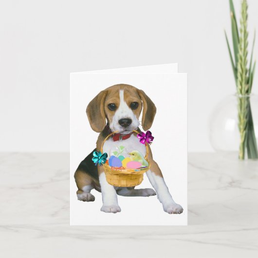 Beagle Easter Feestdagen Kaart (Voorkant)