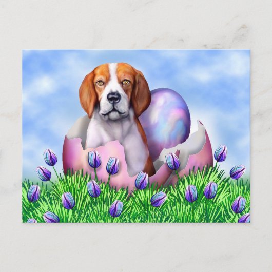 Beagle Easter Surprise Feestdagenkaart (Voorkant)