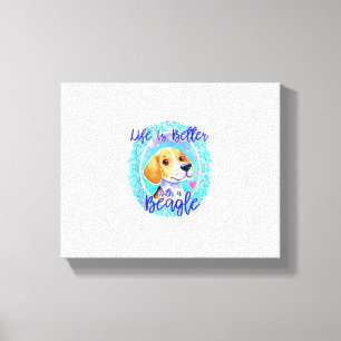 Beagle eigenaar hond puppy mama beagle hond schatt canvas afdruk