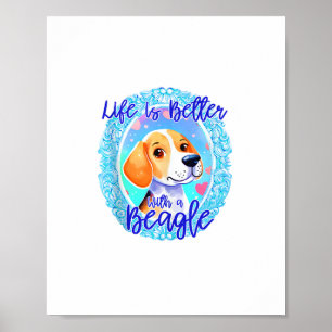 Beagle eigenaar hond puppy mama beagle hond schatt poster