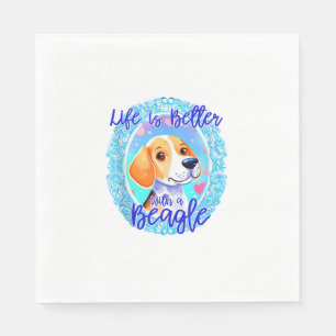 Beagle eigenaar hond puppy mama beagle hond schatt servet