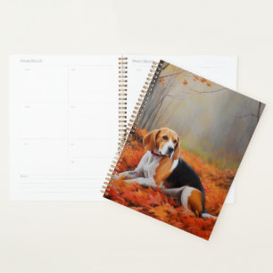 Beagle en automne Leaves automne Inspire
