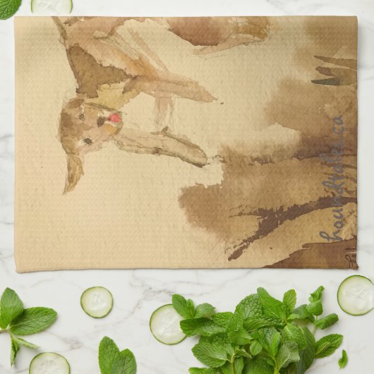 Beagle en Bunny Theedoek (Gevouwen)