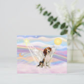 Beagle engel briefkaart (Staand voorkant)