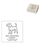 Beagle familienaam retouradres 	rubberstempel (Gestempeld)
