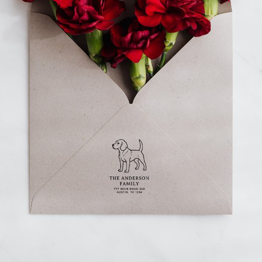 Beagle familienaam retouradres 	rubberstempel