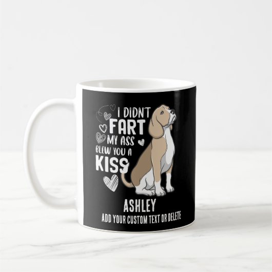 Beagle Fart Kiss Cool Hondenliefhebber Koffiemok (Links)