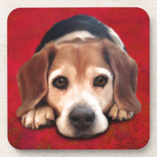 Beagle Fine Art Dog Art Painting Drankjes Onderzetter
