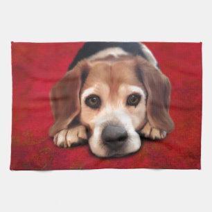 Beagle Fine Art Dog Art Painting Theedoek