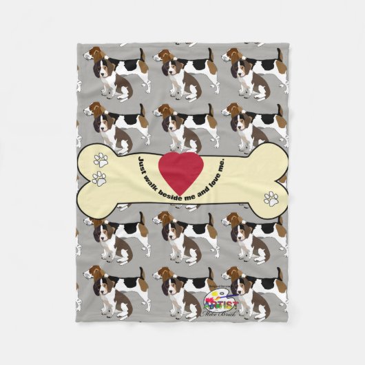 Beagle Fleece Blanket (Voorkant)
