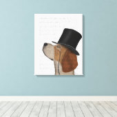 Beagle, Formele hond en Pet Canvas Afdruk (Insitu (Houten vloer))